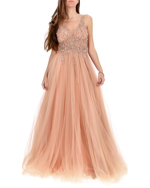 Sophie Haute Couture Pink Tull Kleid Mit Strass Mieder