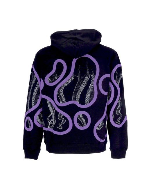 Octopus Blue 'Lightweight Hooded Sweatshirt Stained Hoodie for men