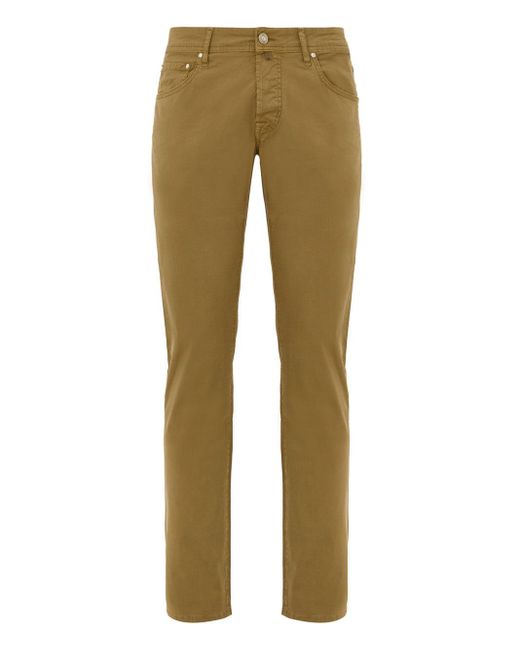 Jacob Cohen Nick Cotton Stretch Ocra Broek in het Natural voor heren