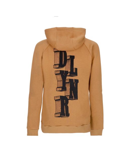 DOLLY NOIRE Brown Letter Block Hoodie for men
