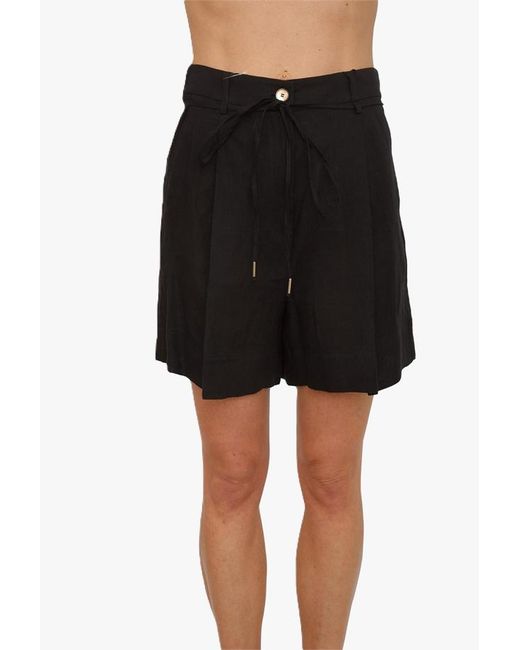 Marella Black Linen Shorts for men