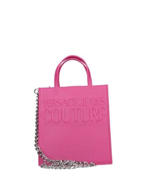 トートバッグ Shopping bag - Versace - Leather - Pink Versace Top Handle Tote Bag