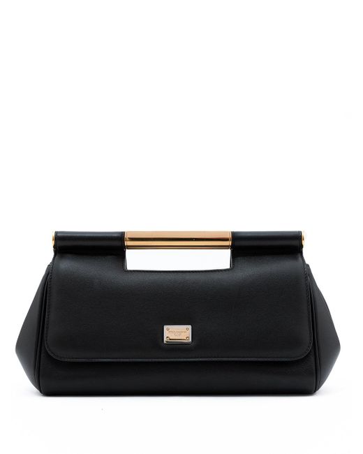 Bolso De Mano Medio De Embrague Sicilia Dolce & Gabbana de color Black