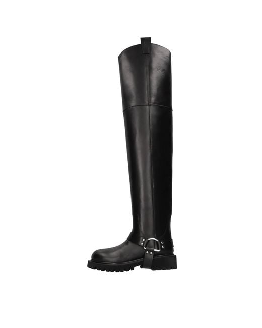 Bottes Noires MSGM en coloris Black