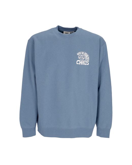 Peace Program Crew Fleece Sudadera Con Cuello Redondo Para Hombre Obey de hombre de color Blue