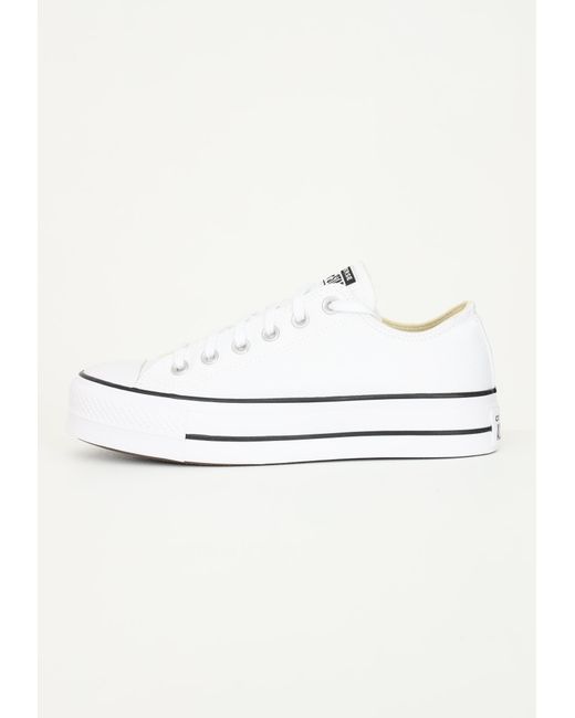 Converse White Sneakers Ox/Weib/Schwarz/Weib