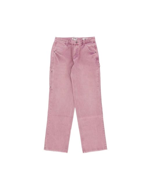 Vaqueros Mujer W Go Overdye Carpenter Pant Go Overdye Lavado Rosa Guess de color Pink
