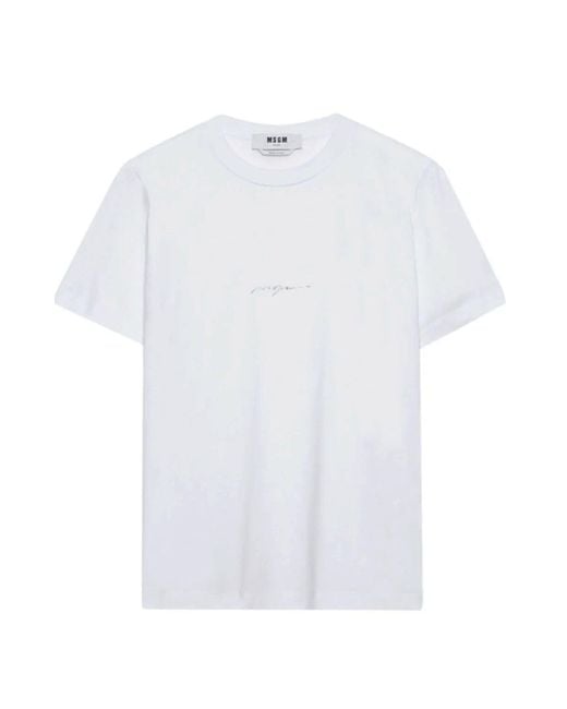 MSGM Wit T-Shirt En Polo in het White