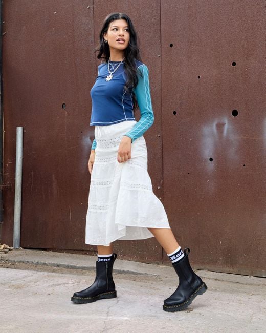Dr. Martens Black Amaayah Lo Leather Boots