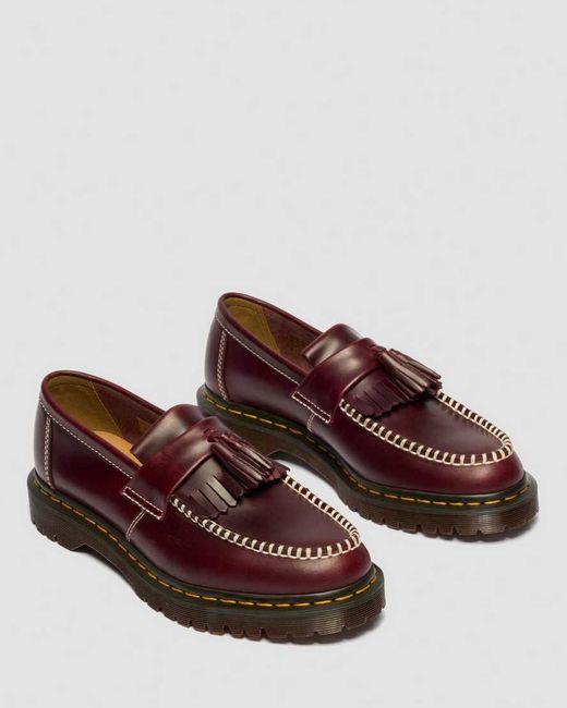 Dr. Martens Brown Adrian Orleans Leather Tassel Loafers for men