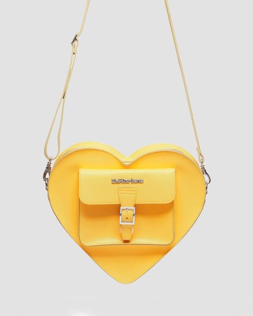 Dr. Martens Yellow Leather Heart Shaped Bag