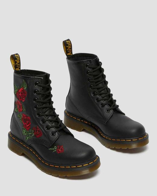 Dr. Martens Multicolor 1460 Leather Lace-Up Boots (Decayed Roses) Boots