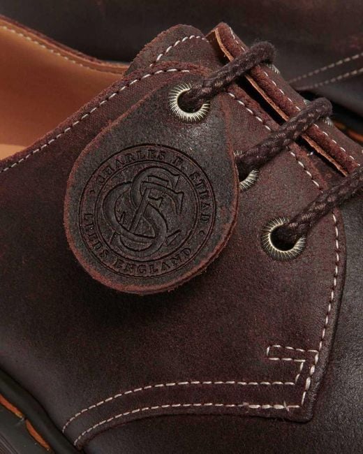 Dr. Martens Brown 1461 Wax Commander Leather Oxford Shoes for men