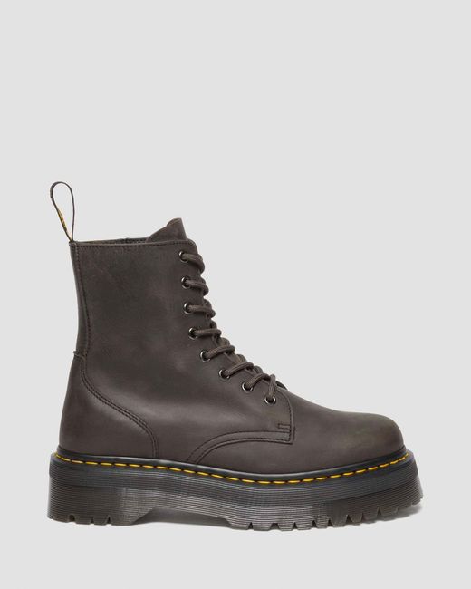 Dr. Martens Black Jadon Boot Waxy Leather Platforms