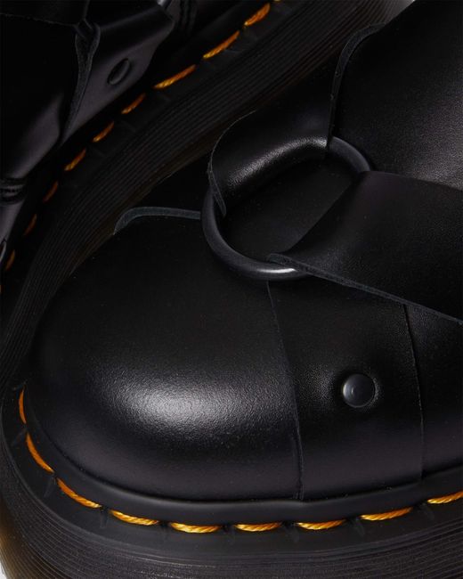 Dr. Martens Black 2976 Harness Leather Platform Chelsea Boots for men