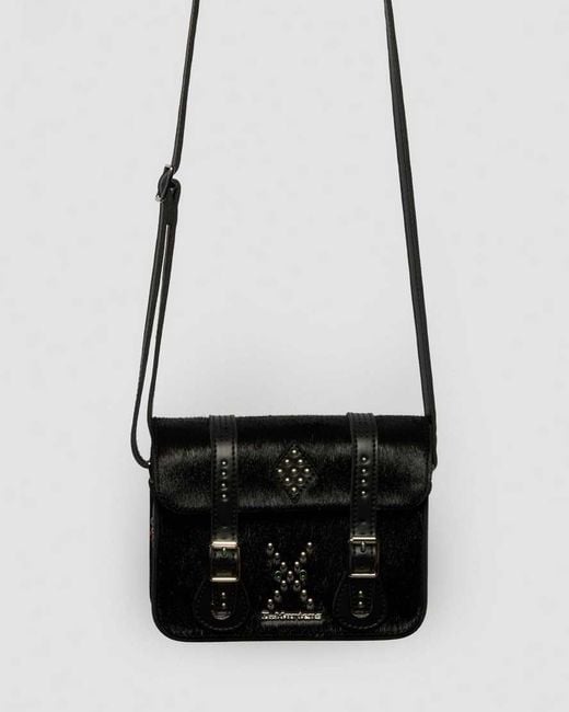 Dr. Martens Black 7" Hair On & Kiev Leather Satchel