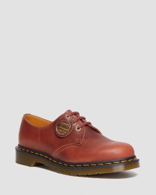 Dr. Martens Red 1461 Made In England Denver Leather Oxford Shoes for men