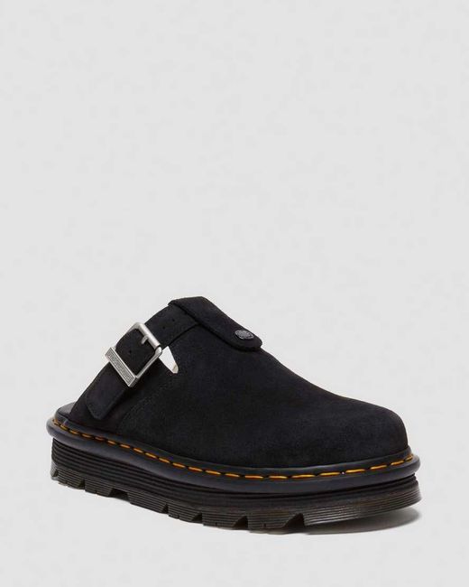 Dr. Martens Zebzag Wildleder Plateau Mules Mit Fleecefutter in Black für Herren