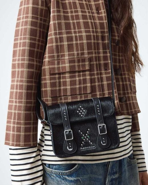 Dr. Martens Black 7" Hair On & Kiev Leather Satchel