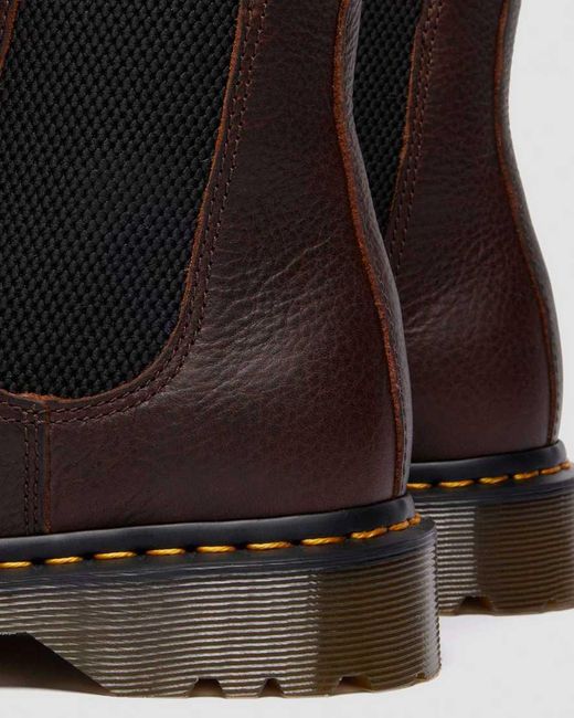 Dr. Martens Black 2976 Faux Fur Lined Grizzly Leather Chelsea Boots for men