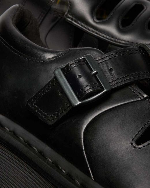 Dr. Martens Black Qubist Fisherman Shoes for men
