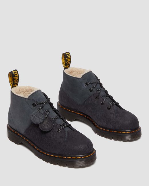 Dr. Martens Black Church Nubuck Leather Ankle Boots for men