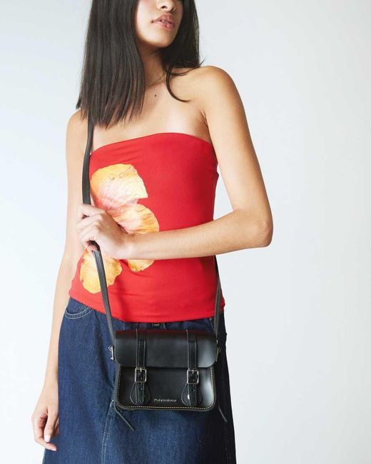 Dr. Martens Black 7" Leather Satchel