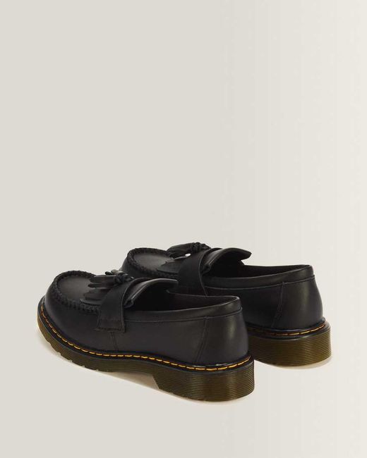 Dr. Martens Black Adrian Youth Leather Loafers for men