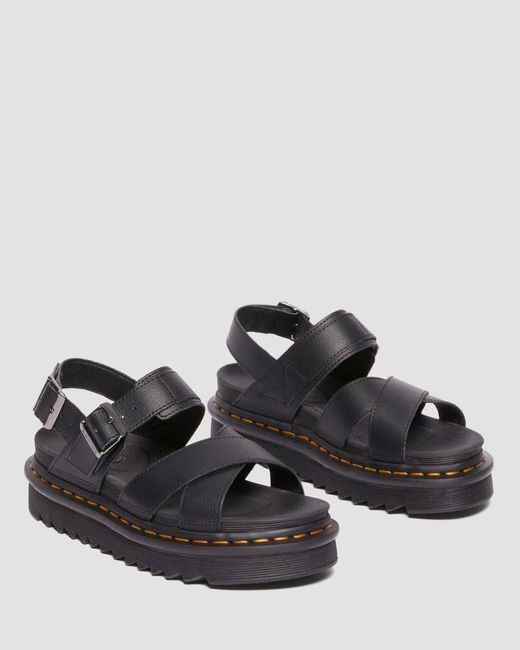 Dr. Martens Voss Ii Athena Leren Sandalenen Met Riem in het Black