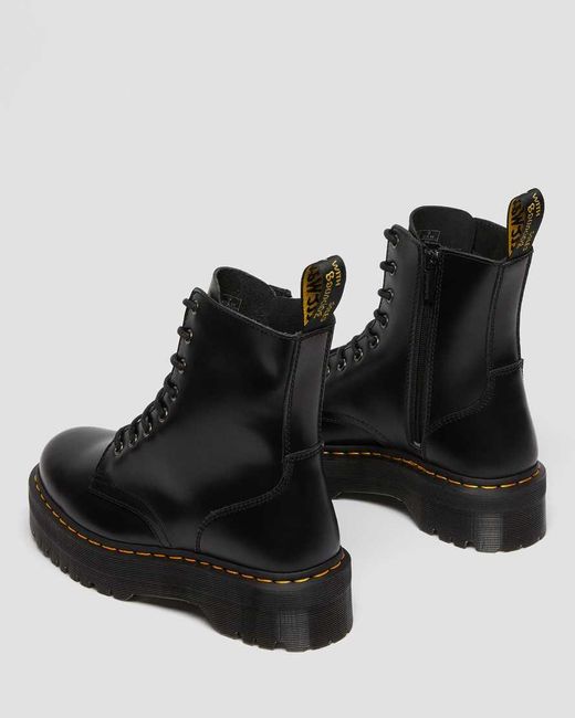 Dr. Martens Unisex Jadon Boot Smooth Leather Platforms Black