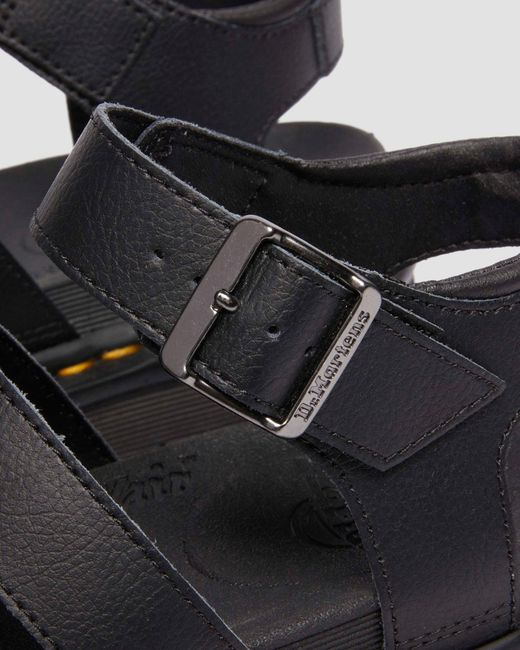 Dr. Martens Blaire Athena Leren Sandalenen Met Riem in het Black