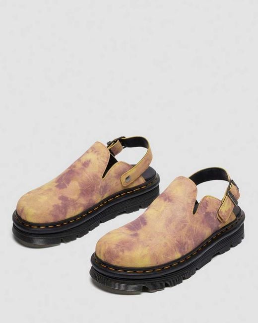 Dr. Martens Zebzag Wildleder Casual Slingback Plateau Mules in Yellow für Herren