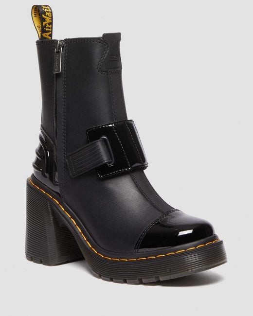 Dr. Martens Black Gaya Alternative Leather Heeled Chelsea Boots