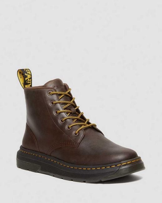 Dr. Martens Brown Crewson Crazy Horse Leather Chukka Boots for men