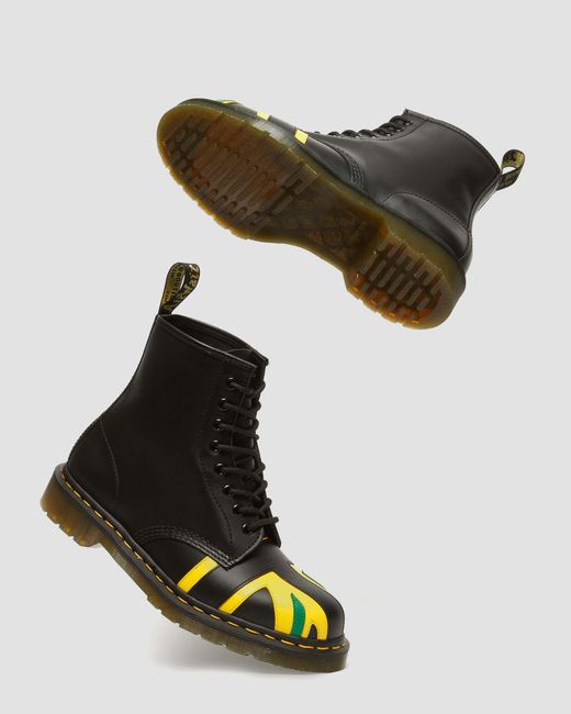 Dr. Martens Leather 1460 Denim Tears Union Boots in Black for Men | Lyst