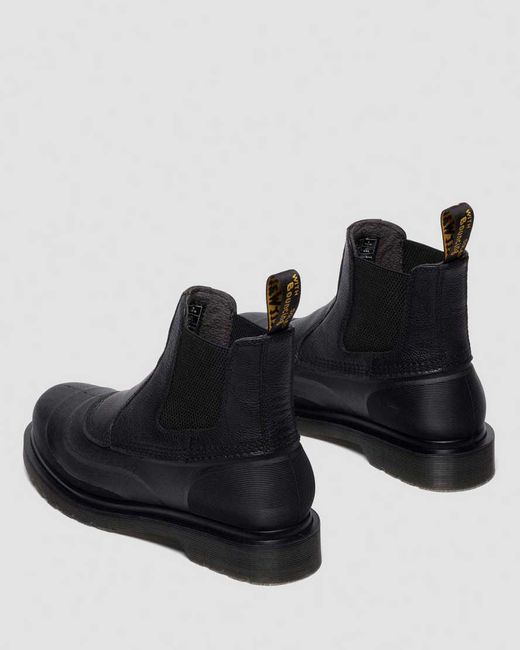 Dr. Martens Black 2976 Sub Leather Chelsea Boots for men