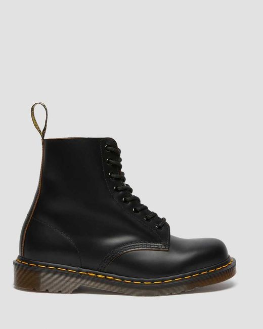 Dr. Martens Black 1460 Vintage Made In England Lace Up Boots for men