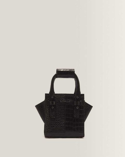 Dr. Martens Black X-Small Croc Emboss Leather Tote Bag