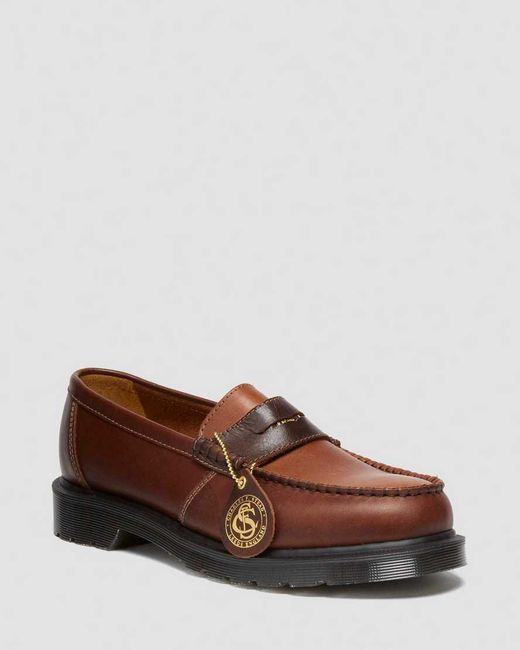 Dr. Martens Brown Penton Classic Calf Leather Loafers for men