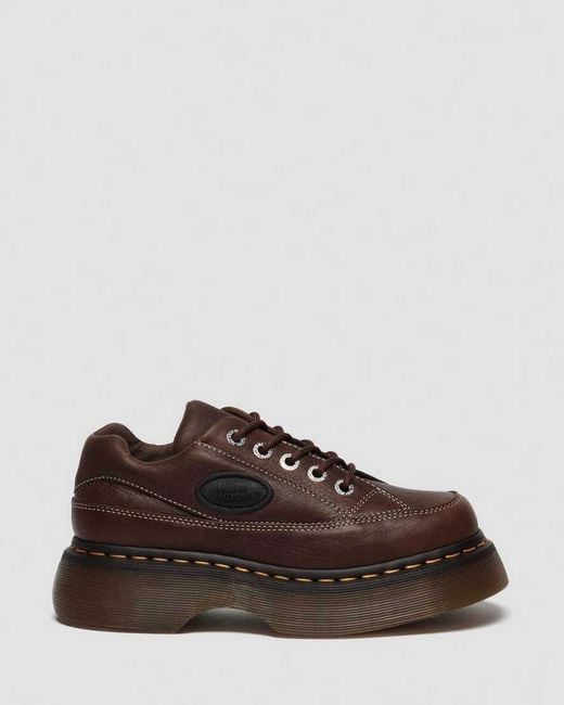 Dr. Martens Brown Buzz 5-Eye Grizzly Leather Shoes