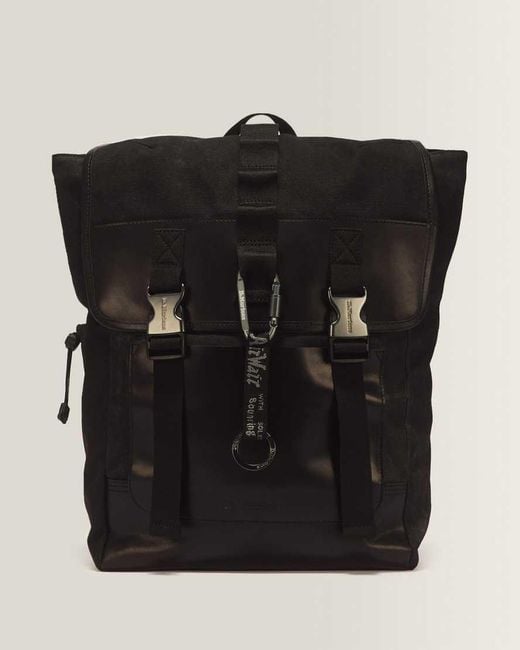 Dr. Martens Black Utility Waxed Canvas Backpack