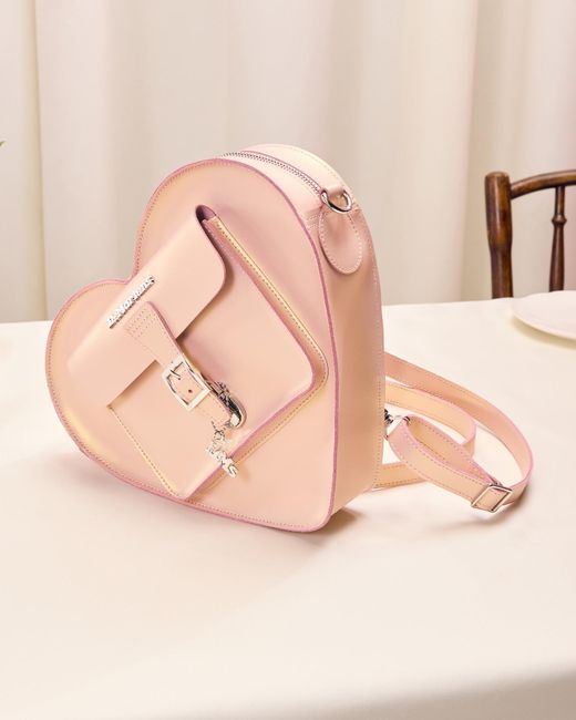 Dr Martens★LLIC SHIFT HEART BACKPACK★2WAY★POWDER PINK Shop Dm Accessories Heart Backpack in Pink