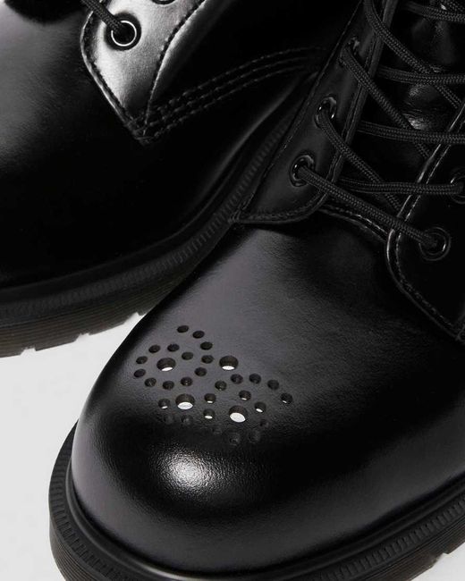Dr. Martens Black 1460 Analine Leather Steel Toe Boots