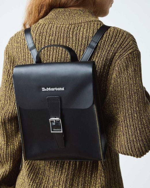 Dr. Martens Black Leather Mini Backpack
