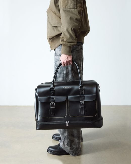 Dr Martens★SMOOTH LEATHER WEEKENDER BAG★BLACK Dr. Martens Smooth Leather Weekender Bag in Black | Lyst