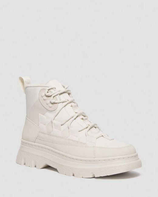 Dr. Martens White Boury Utility Boots for men