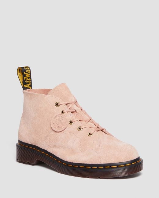 Dr. Martens Church Desert Oasis Suede Monkey Boots in Pink for Men