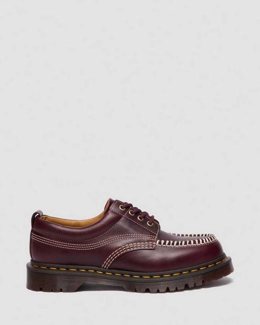 Dr. Martens Brown Lowell Leather Moc Toe Shoes for men