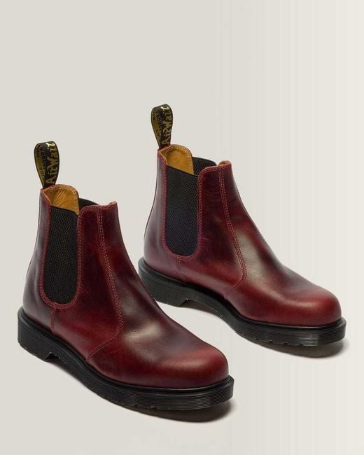 Dr. Martens Red 2976 Classic Calf Leather Chelsea Boots