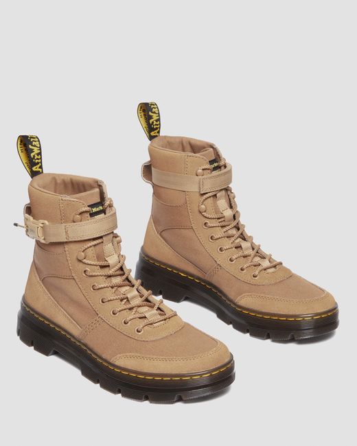 Dr. Martens Natural Combs Tech Canvas & Suede Utility Boots for men